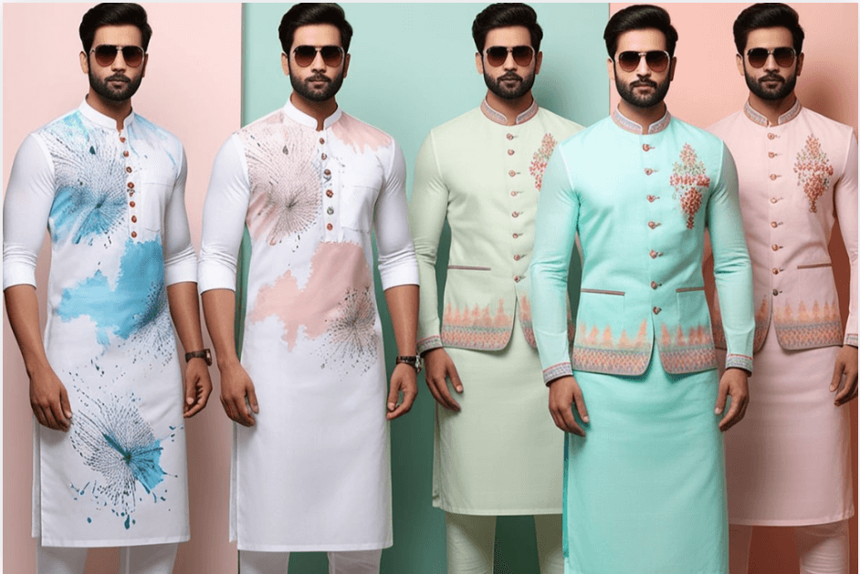 Diwali outfit for men in kurta with blazer